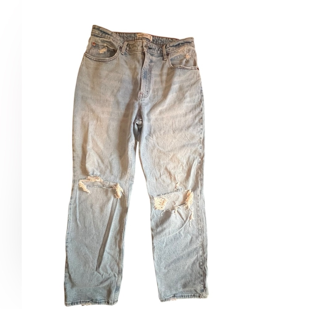 Abercrombie & Fitch Women's Light Blue High Rise Jeans